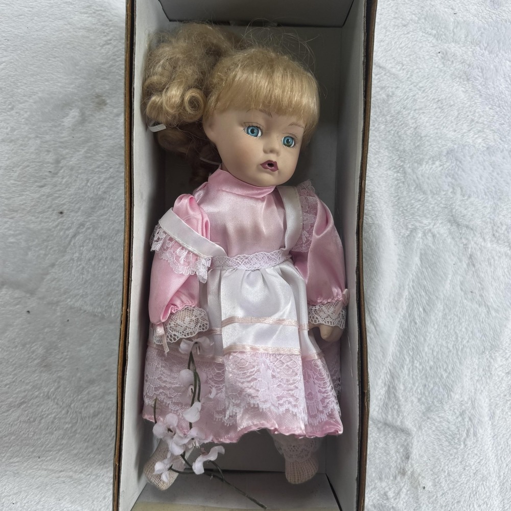 Vintage Sorcha Irish Porcelain Doll 12" Boxed Collectible Blue Eyes Blonde Hair
